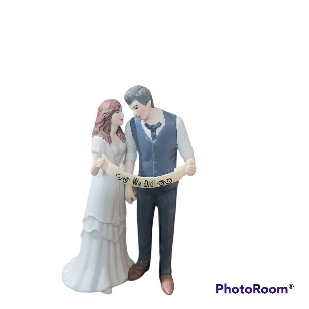Hand painted WE DID Indie wedding topper